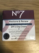 No7 Restore & Renew Face & Neck Multi-Action  SPF 15 Day Cream 50ml.