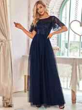 Ever-Pretty Short Sleeve Empire Waist A Line Floor Length Evening Dress 10