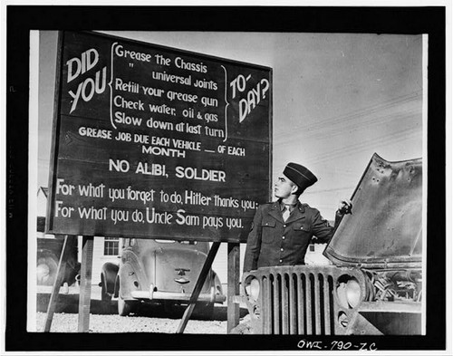 Wwii soldier jeep grease - wwii,