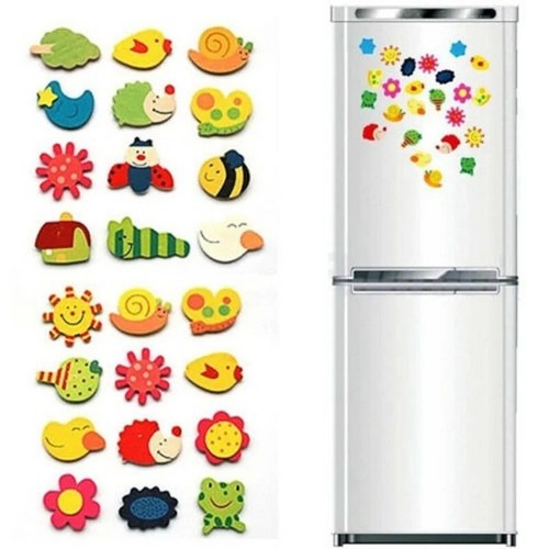 Fridge magnet wooden - 12,