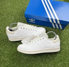 Adidas Stan Smith White/Beige Leather Trainers - Size UK 7.5 - RRP £100 BNIB