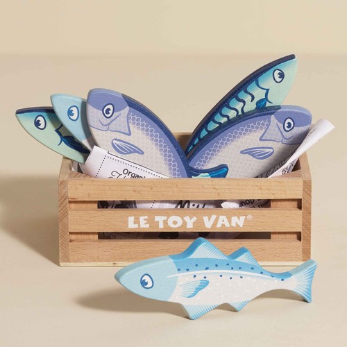 Toy van market fish wooden - toy,