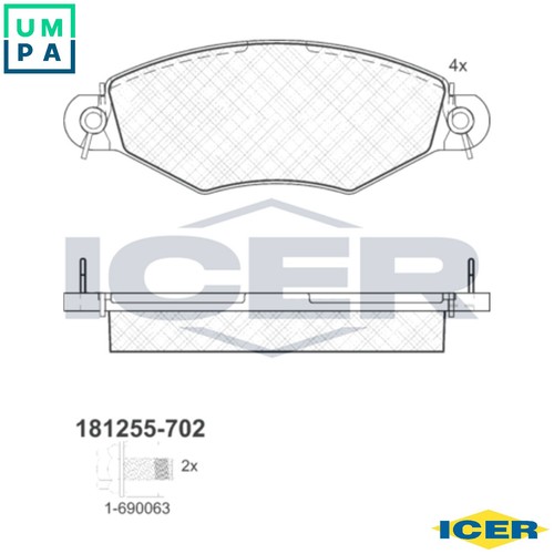 Brake pad set disc - set,