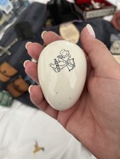 Rare Vintage Saville Mischief Perfume White Bakelite Novelty Egg