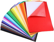 30 Pieces 30 Colors Adhesive Back Felt Sheets Fabric Sticky Back Sheets, 21 Cm X