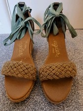 Ladies Wrangler Rope Style Wedge shoe Sandals open toe Size  6