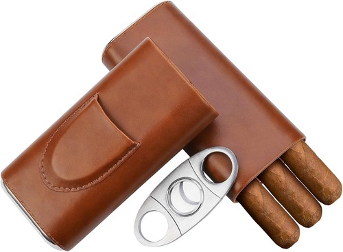 Brown leather cigar - brown,
