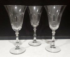 Set of 3 - Cambridge or Fostoria FERN Crystal Stemware Water Wine Goblets