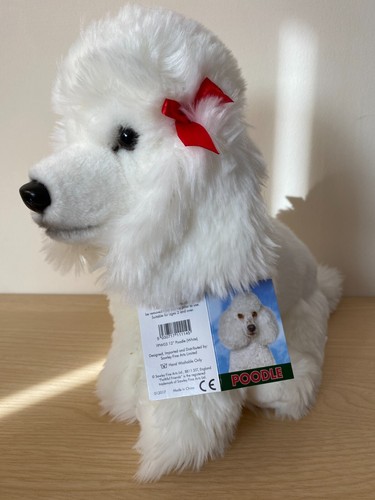 Toy white poodle - 12", as