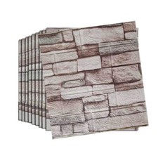 60Pcs Stick On Tiles Self-Adhesive Bathroom Kitchen 3D Tiles Stickers Wall Decor