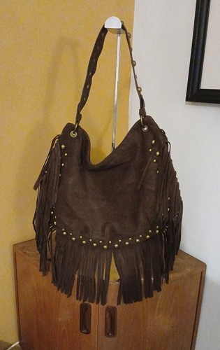 Brown vegan leather studded - brown,
