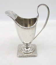 Small Vintage Silver Plated Milk Jug / Cream Jug - Square Base