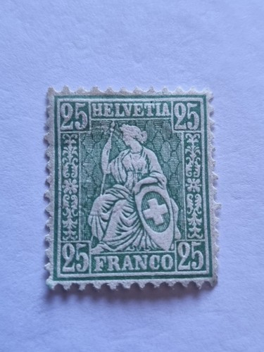 Switzerland 25c green helvetia - switzerland,