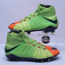 Nike Football boots - Uk Size 4.5 - Hypervenom Moulded Studs Electric Green 