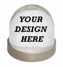 SNOW DOME GLOBE (1/2/4/6) - CUSTOMISE WITH YOUR OWN PICTURE XMAS - NEW IN BOX
