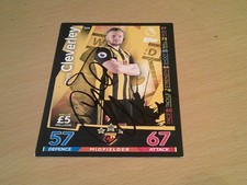 signed watford match attax card of tom cleverley