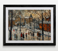 Lowry style framed canvas - l,