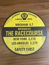 Wrexham AFC - Vintage Style AA Road Sign- Ryan Reynolds & Rob Mcelhenny