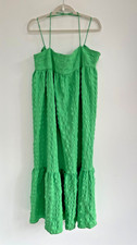 ZARA Maxi Dress Green Textured