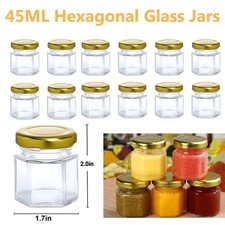 45ml Glass Jars Small Hexagon