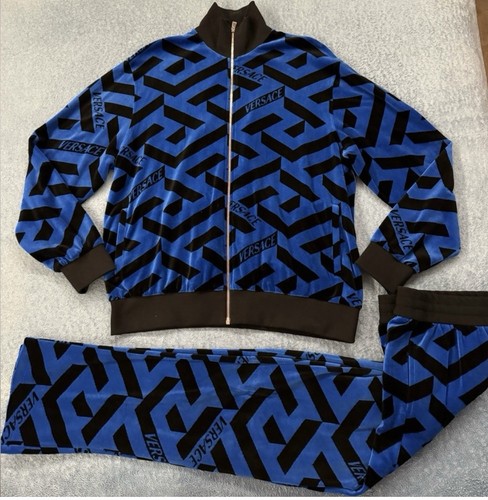 Versace blue black velour - blue, &