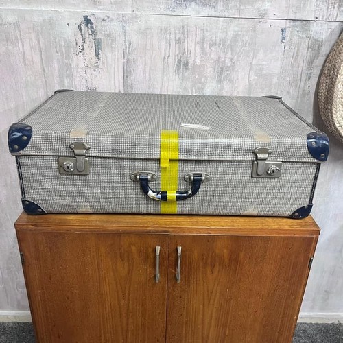 Vintage suitcase blue - vintage,