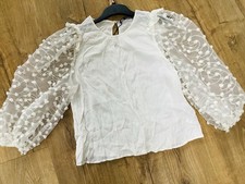 Zara cream ladies top with see
