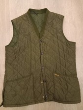 Barbour Men's Eskdale Green Quilted Gilet Waistcoat Large Body Warmer