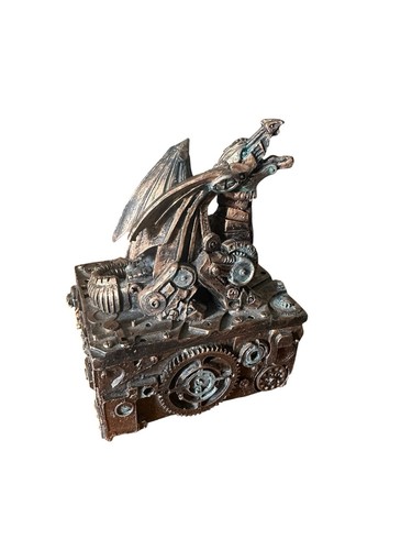 Steampunk dragon metal trinket - steampunk,