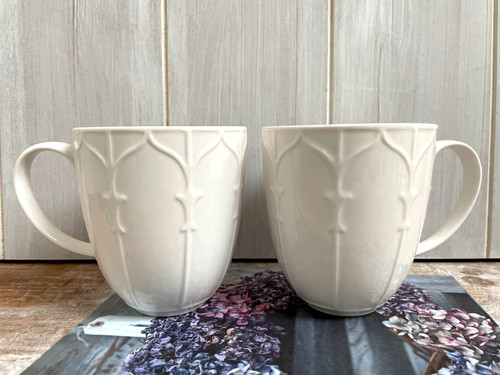 Pair belleek living white - x,