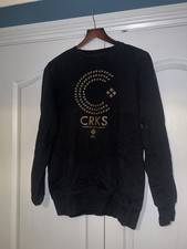 Crooks & Castles Men’s black and gold print  Sweatshirt S/P