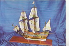 Sailing Ship Postcard - Buckland Abbey - Model of The Golden Hind - Ref TZ6056