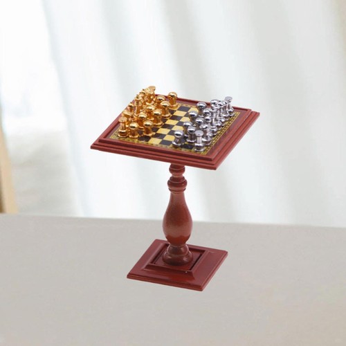 Miniature dollhouse chess set - miniature,