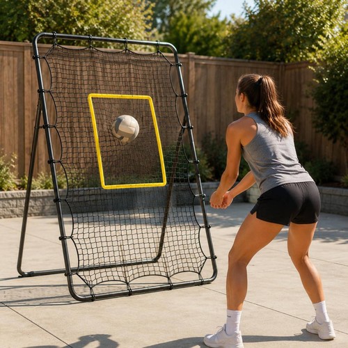 Volleyball rebound net black - net,