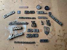 Vintage Car Badges To Include Opel,Marina And Saab Nice Collectors Lot