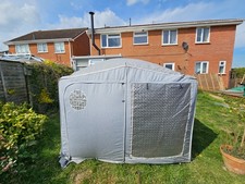 Isabella Awning Bedroom Extension, Used, Grey with Window and Door, Steel Frame.
