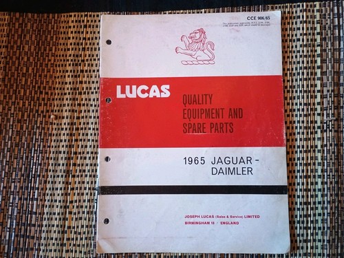 1965 lucas parts list book - list,