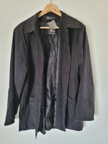 Ladies suedette mac - mac/jacket, in