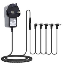9V 1A Guitar Effect Pedal Power Supply Adapter with 5 Way Cable Daisy Chain Cord