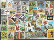 WILD ANIMALS  ON STAMPS 100