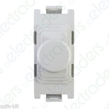 Deta G3526 LED Grid Dimmer Switch Module 2 Way 250 Watt - White