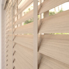 Faux Wood Scandi Oak Venetian Blinds 50mm Slats Made to Measure Black Silver Oak