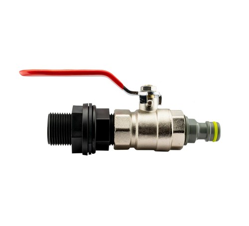 Water butt tank connector with - water,