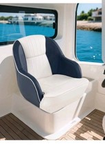 COSTWAY Captain Bucket Seat Pontoon Boat Chair with Thick Sponge Padding-Blue