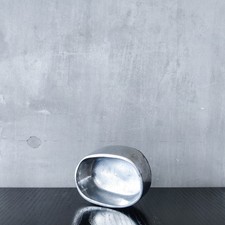 Vintage 70s Ardisur David Marshall style brutalist cast aluminium ashtray pot