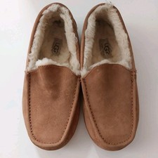 UGG Ansley Chestnut Loafer Style Suede Slippers 