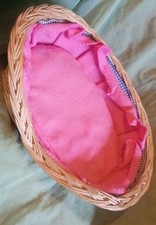 Wicker Cat Pet  Bed Basket 19"