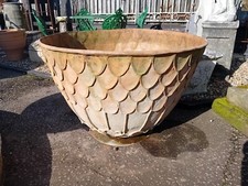 very large imitation terracotta fibreglass pot/planter - 4 available