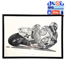 Steve Whyman Signed Kevin Schwantz Lucky Strike Framed Limited Print 1997