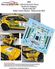 DECALS 1/18 REF 2625 SKODA FABIA LOUSTALNIAU RALLYE SAINTE BAUME 2022 RALLY